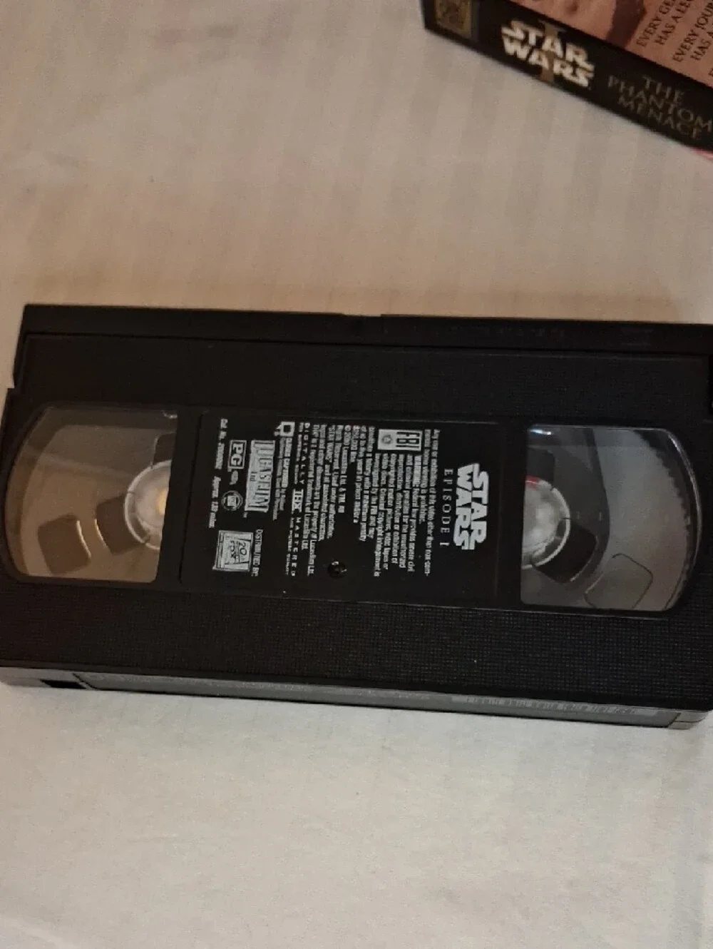 Star Wars: The Phantom Menace VHS Box - Black with Red/Gold Artwork